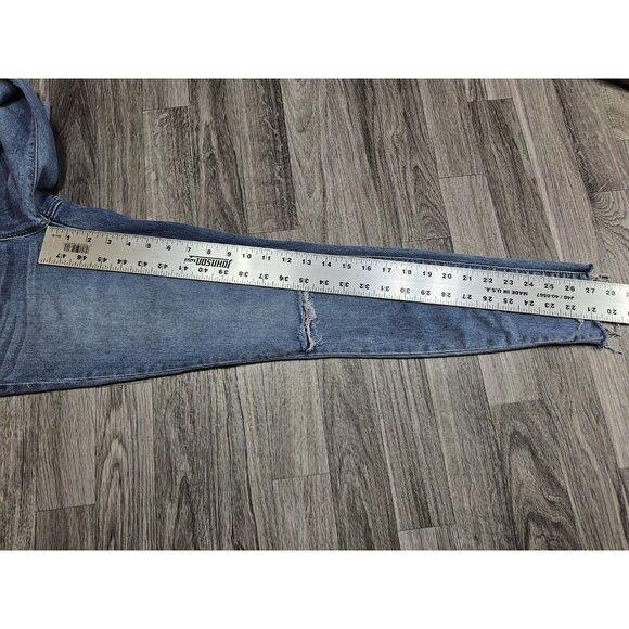 (3/$35) Mossimo Jeans 2 / 26 R High Rise Jegging Distressed Power Stretch Denim - Picture 9 of 11